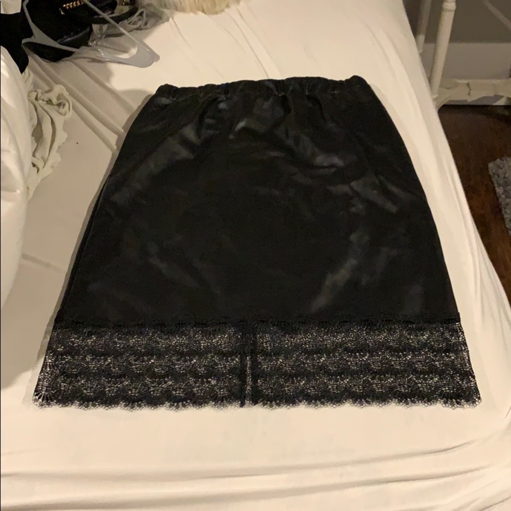 Michael Kors leather and lace skirt